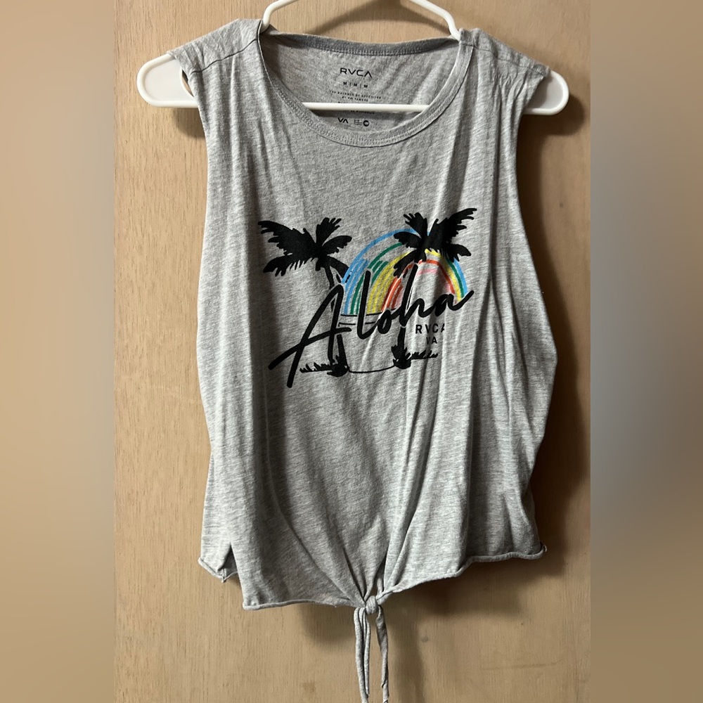rvca knotted tank top